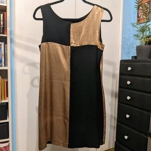 90s does 60s Checkered Color Block Dress